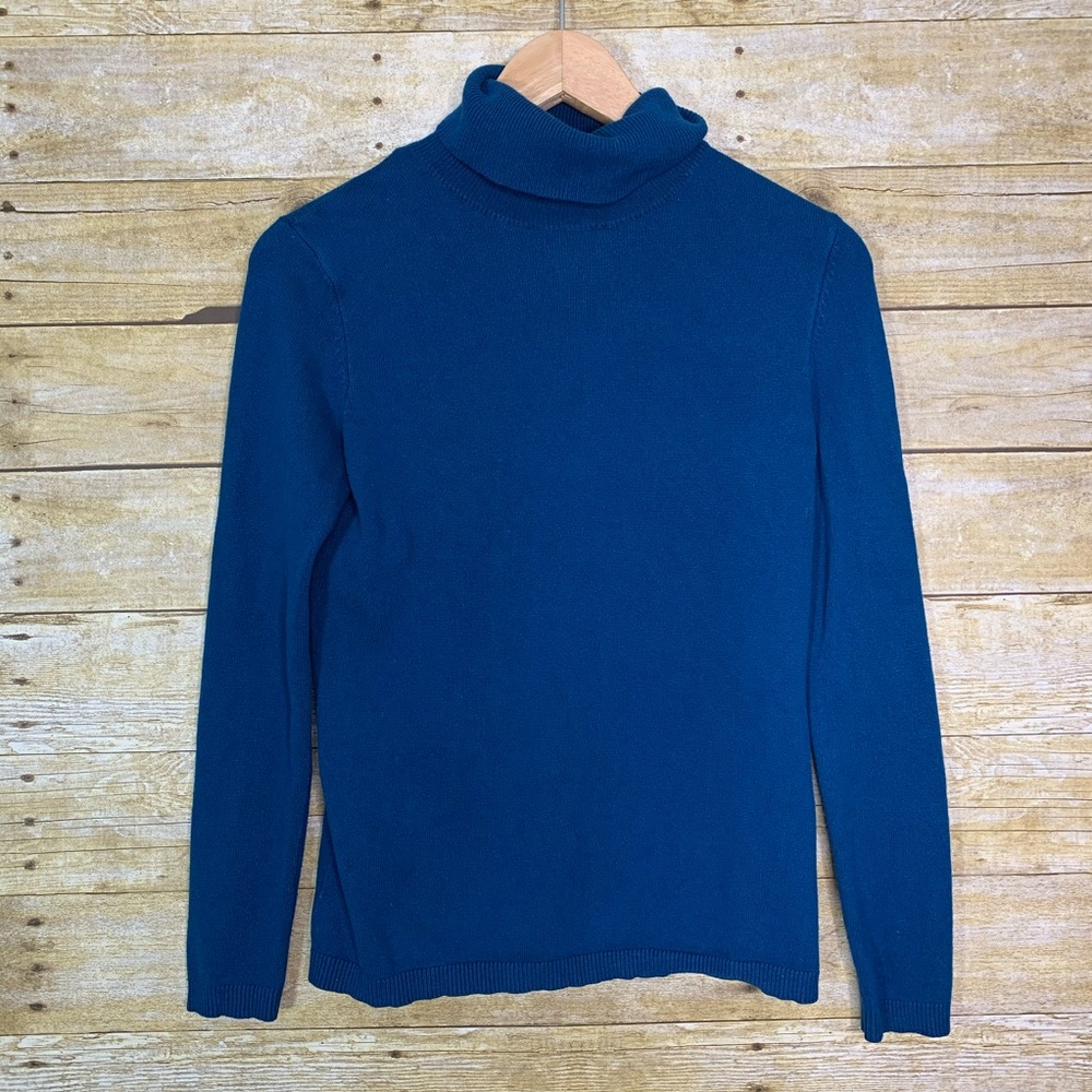Moda International Sweater Turtle Neck Dark Teal - Picture 1 of 3